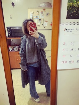 「oversize」｜「アイテム（その他シューズ）」を使った、培333さん（レディース・153cm）の冬コーディネート