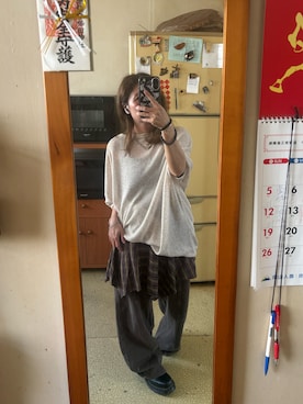 「無（ム）のアイテム」を使った、培333さん（レディース・153cm）の夏コーディネート