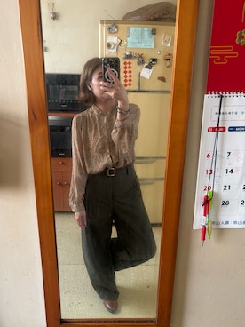 「アイテム（チノパンツ）」を使った、培333さん（レディース・153cm）の夏コーディネート