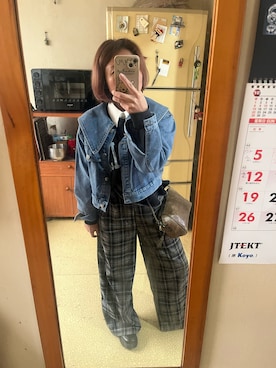 「PULL&BEAR（プルアンドベア）のアイテム（スウェット）」を使った、培333さん（レディース・153cm）の秋コーディネート