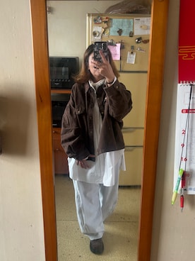 「アイテム（チノパンツ）」を使った、培333さん（レディース・153cm）の秋コーディネート