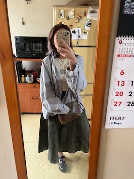 「PULL&BEAR（プルアンドベア）のアイテム（トップス）」を使った、培333さん（レディース・153cm）の夏コーディネート