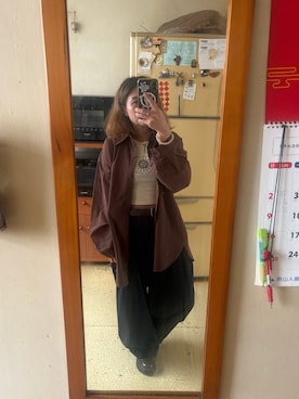 「アイテム（タンクトップ）」を使った、培333さん（レディース・153cm）の秋コーディネート