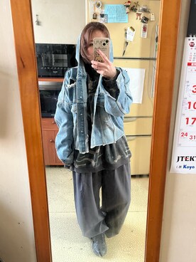 「無（ム）のアイテム（ジャケット/アウター）」を使った、培333さん（レディース・153cm）の冬コーディネート