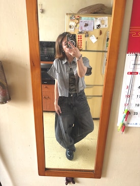 「アイテム（チノパンツ）」を使った、培333さん（レディース・153cm）の夏コーディネート