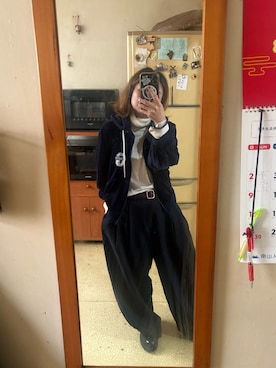 「アイテム（スタジャン）」を使った、培333さん（レディース・153cm）の秋コーディネート