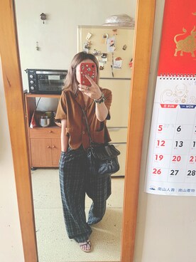 「無（ム）のアイテム（ブルゾン）」を使った、培333さん（レディース・153cm）の秋コーディネート