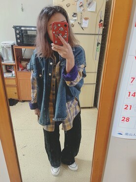 「oversize」｜「アイテム（その他シューズ）」を使った、培333さん（レディース・153cm）の秋コーディネート