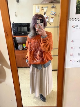 「PULL&BEAR（プルアンドベア）のアイテム（スウェット）」を使った、培333さん（レディース・153cm）の冬コーディネート