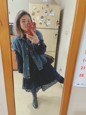 「無（ム）のアイテム（ダッフルコート）」を使った、培333さん（レディース・153cm）の秋コーディネート
