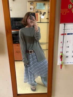 「アイテム（ジャンパースカート）」を使った、培333さん（レディース・153cm）の夏コーディネート
