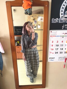 「アイテム（チノパンツ、その他）」を使った、培333さん（レディース・153cm）の春コーディネート