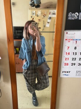 「アイテム（チノパンツ、その他）」を使った、培333さん（レディース・153cm）の春コーディネート