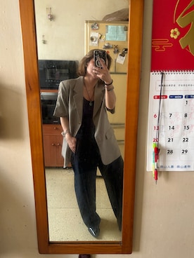 「アイテム（チノパンツ）」を使った、培333さん（レディース・153cm）の夏コーディネート