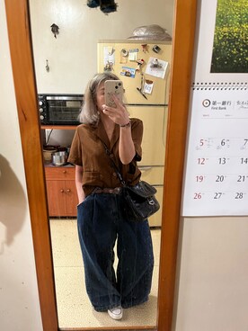 「無（ム）のアイテム（ブルゾン）」を使った、培333さん（レディース・153cm）の夏コーディネート