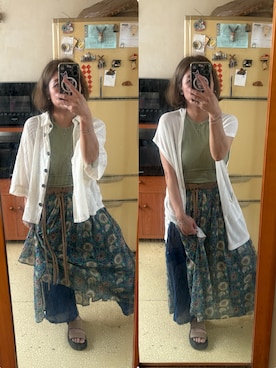 「無（ム）のアイテム」を使った、培333さん（レディース・153cm）の夏コーディネート