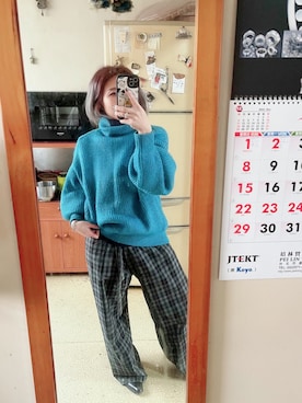 「無（ム）のアイテム（ピーコート）」を使った、培333さん（レディース・153cm）の冬コーディネート