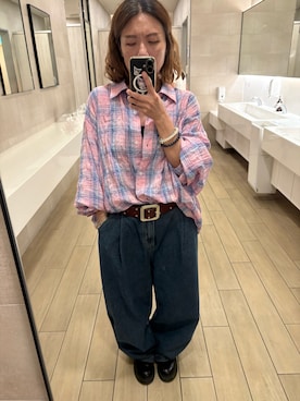 「ZARA（ザラ）のアイテム（ベルト）」を使った、培333さん（レディース・153cm）の秋コーディネート