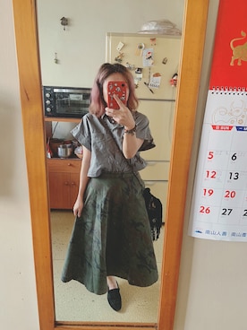 「skirt」｜「アイテム（モカシン/デッキシューズ）」を使った、培333さん（レディース・153cm）の秋コーディネート