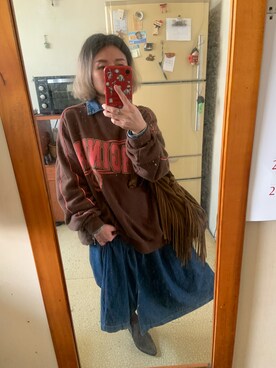 「PULL&BEAR（プルアンドベア）のアイテム（スウェット）」を使った、培333さん（レディース・153cm）の春コーディネート