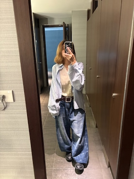 「oversize」｜培333さん（レディース・153cm）の秋コーディネート