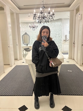 「アイテム（ジャージ）」を使った、培333さん（レディース・153cm）の冬コーディネート