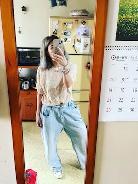 「アイテム（ブレスレット、パープル系）」を使った、培333さん（レディース・153cm）の夏コーディネート