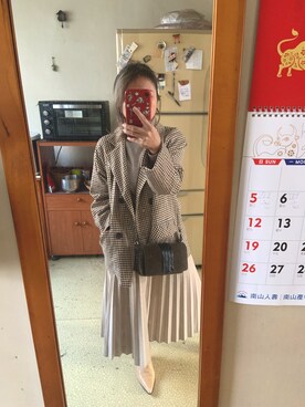 「無（ム）のアイテム（ダッフルコート）」を使った、培333さん（レディース・153cm）の冬コーディネート