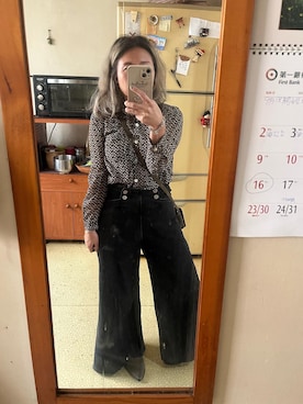「アイテム（ブーティ、ブラウン系）」を使った、培333さん（レディース・153cm）の秋コーディネート