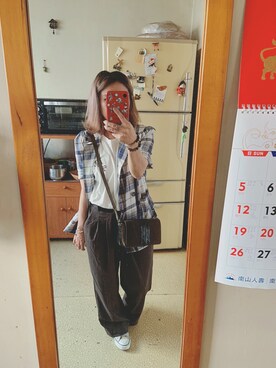 「西裝外套」｜「アイテム（アクセサリー）」を使った、培333さん（レディース・153cm）の秋コーディネート
