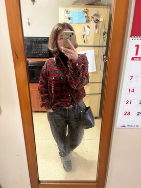 「PULL&BEAR（プルアンドベア）のアイテム（ジャケット/アウター）」を使った、培333さん（レディース・153cm）の冬コーディネート