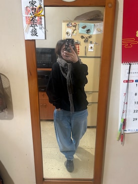 「アイテム（ネックウォーマー/スヌード）」を使った、培333さん（レディース・153cm）の冬コーディネート