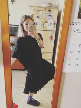 「アイテム（ブレスレット、パープル系）」を使った、培333さん（レディース・153cm）の夏コーディネート