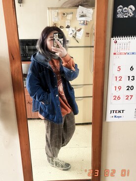 「PULL&BEAR（プルアンドベア）のアイテム（スウェット）」を使った、培333さん（レディース・153cm）の冬コーディネート
