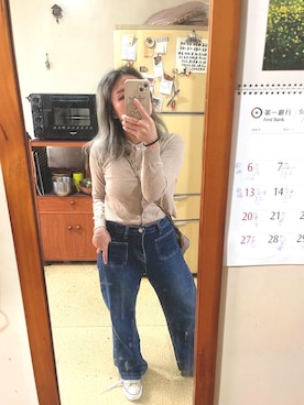 「アイテム（その他シューズ、ホワイト系）」を使った、培333さん（レディース・153cm）の秋コーディネート