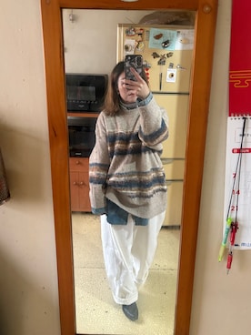 「アイテム（チノパンツ）」を使った、培333さん（レディース・153cm）の冬コーディネート