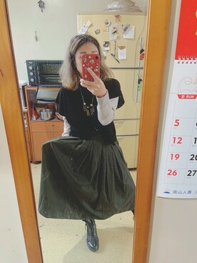「無（ム）のアイテム（ダッフルコート）」を使った、培333さん（レディース・153cm）の冬コーディネート