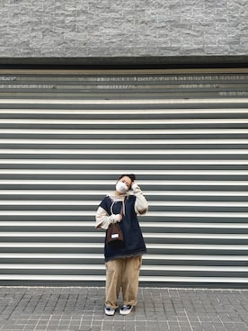「SMGのアイテム」を使った、huaさん（レディース・151cm）の冬コーディネート