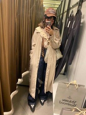 「MEIER.Q（マイヤーキュー）のアイテム（ジャケット/アウター）」を使った、Kylieee2さん（レディース・162cm）の冬コーディネート