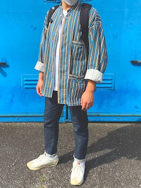 「ARMY TWILL（アーミーツイル）のアイテム（トップス）」を使った、太郎さん（メンズ・174cm）の秋コーディネート