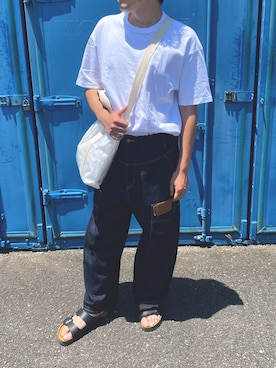 「mercibeaucoup,（メルシーボークー）のアイテム（パンツ）」を使った、太郎さん（メンズ・174cm）の夏コーディネート