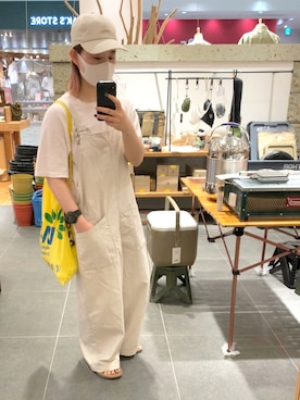「仕事着」｜「アイテム（サロペット/オーバーオール）」を使った、madoka さん（レディース・152cm）の夏コーディネート