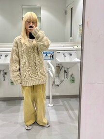 KHWOPA × DOORS手編み ケーブルニットセーター URBAN RESEARCH DOORS（アーバンリサーチドアーズ）の「『別注