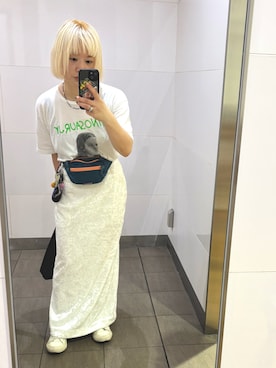 「アイテム（ボディバッグ/ウエストポーチ）」を使った、madoka さん（レディース・152cm）の夏コーディネート