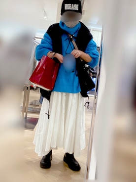「RCWB（アールシーダブリュービー）のアイテム」を使った、momoさん（レディース・154cm）の秋コーディネート