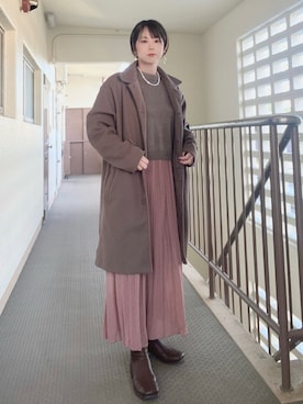 「H&M（エイチ・アンド・エム）のアイテム（トップス）」を使った、yukaさん（レディース・157cm）の冬コーディネート