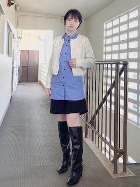 「アイテム（セットアップ）」を使った、yukaさん（レディース・157cm）の冬コーディネート