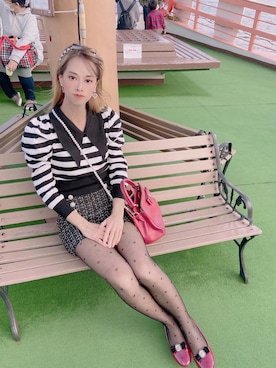 「フレンチガーリー」｜「アイテム（カチューシャ）」を使った、yukaさん（レディース・155cm）の秋コーディネート