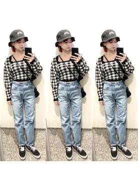 「GRL」｜「アイテム（アンサンブル）」を使った、yuさん（レディース・156cm）の秋コーディネート
