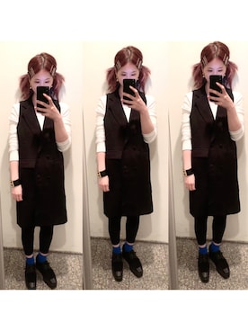 「emi+（エミプラス）のアイテム（その他アウター）」を使った、yuさん（レディース・155cm）の春コーディネート